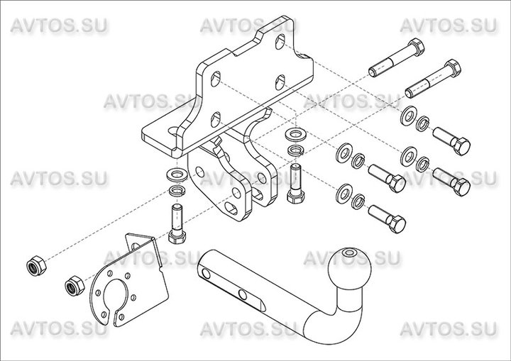 Фаркоп на Toyota Land Cruiser Prado J120 2003-2009, J150 2009-2023, Lexus GX 470 2003-2009, GX 460 2009-2023 необходима подрезка бампера. Тип шара: A. Нагрузки 1500/75 кг, масса фаркопа 7,5 кг (без электрики в комплекте)